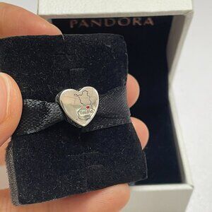 Pandora Finland Map Dangle Charm,Heart Bead Charm Pendant